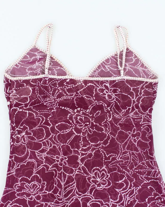 Vintage Y2k 00s Floral Mesh Dress - M sold by Rokit product image thumbnail 4