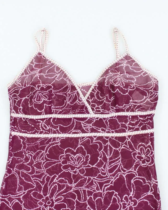 Vintage Y2k 00s Floral Mesh Dress - M sold by Rokit product image thumbnail 3