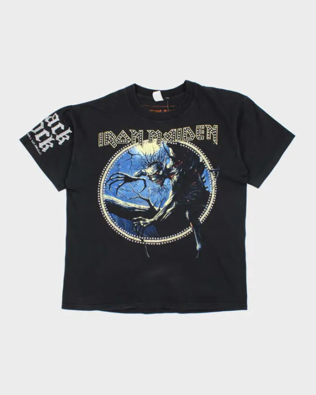 Vintage 90s Iron Maiden Rhinestone Single Stitch T-shirt- L sold by Rokit