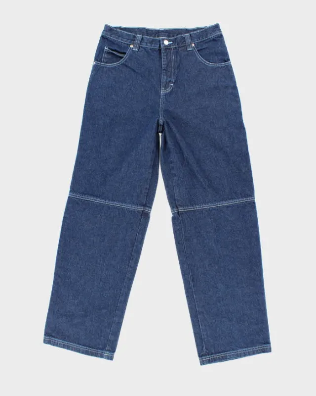 Vintage Y2K 725 Original Wide Leg Dark Wash Panelled Jeans - W30 L30 made by Rokit