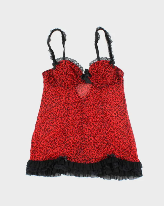 Vintage Y2k 00s La Senza Leopard Print Mesh Cami - XS sold by Rokit