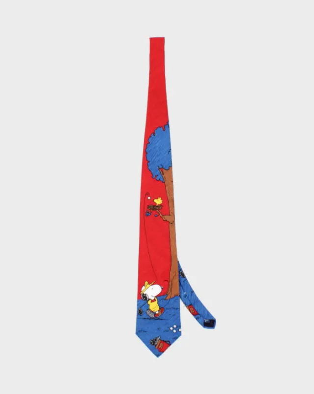 Vintage 90s Charlie Brown and Gang Snoopy Tie sold by Rokit