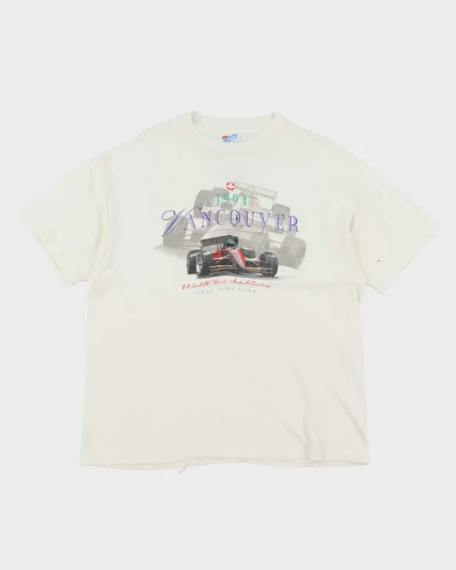 Vintage 90's Vancouver Car Racing Graphic T-Shirt - XL sold by Rokit