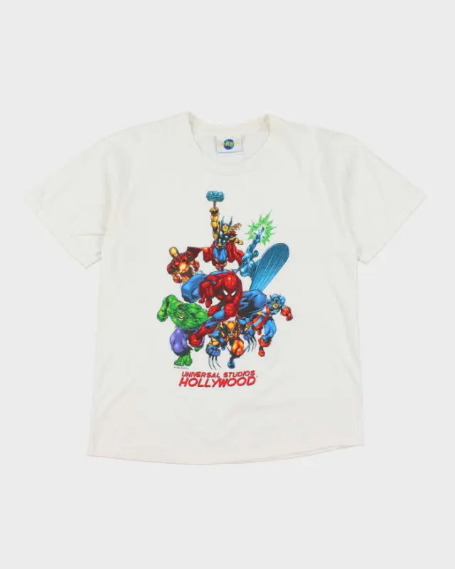 Vintage 90's Universal Studios Marvel Characters Graphic T-Shirt - M sold by Rokit