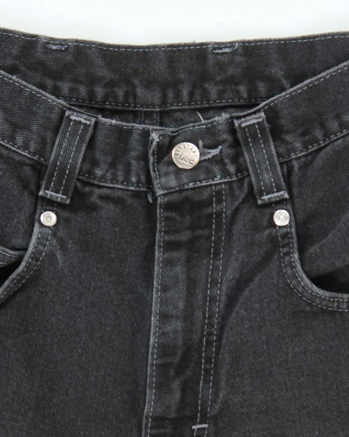 Vintage Lee Wide Leg Black Dark Wash Jeans - W28 L25 sold by Rokit product image thumbnail 5
