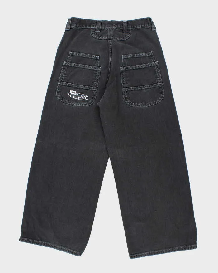 Vintage Lee Wide Leg Black Dark Wash Jeans - W28 L25 sold by Rokit product image thumbnail 2
