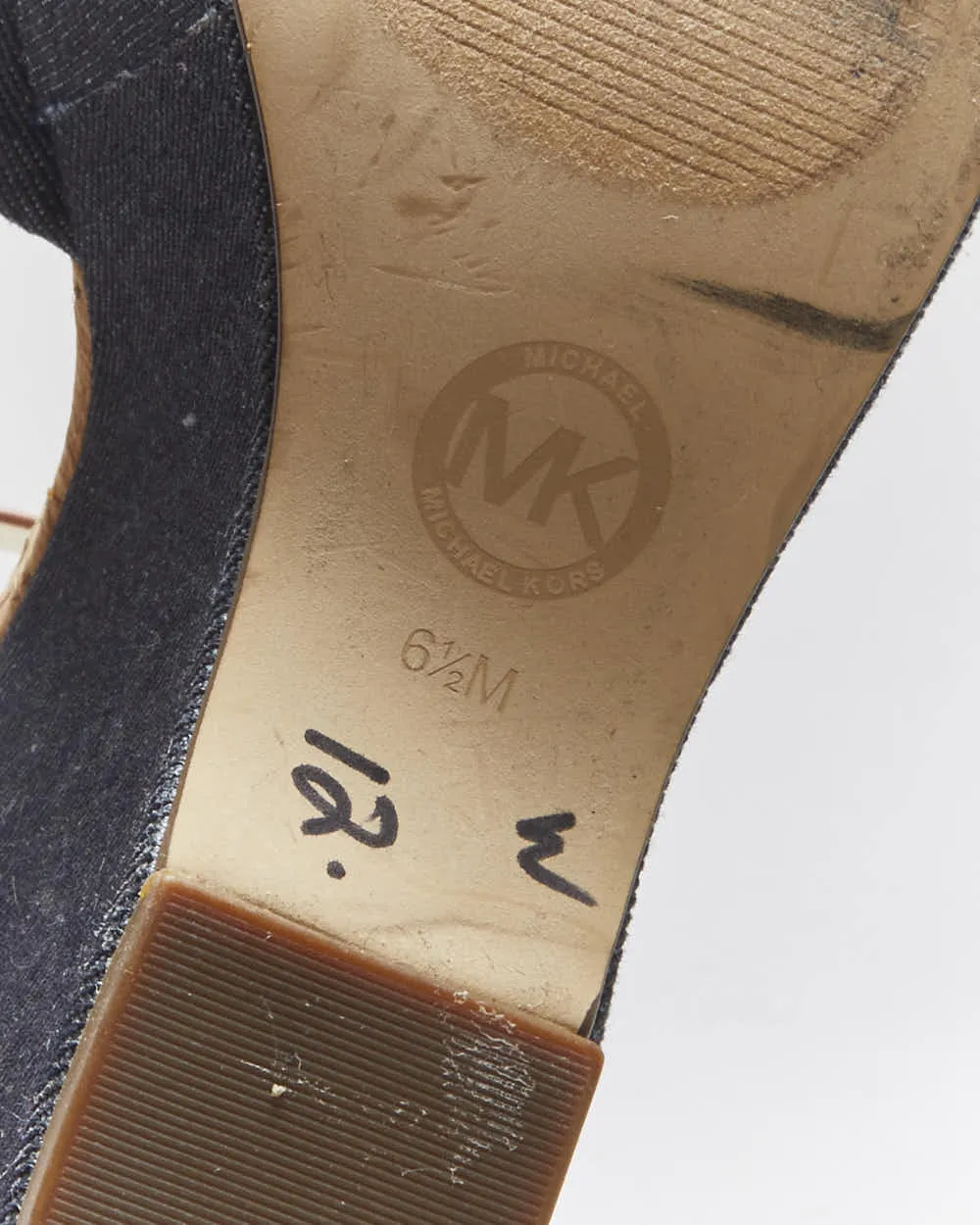 Vintage Y2k 00s Michael Kors Denim Wedge Sandals - UK4.5 sold by Rokit product image thumbnail 5