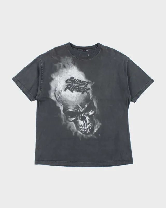 Vintage Ghost Rider Flaming Head Faded T-Shirt - L sold by Rokit