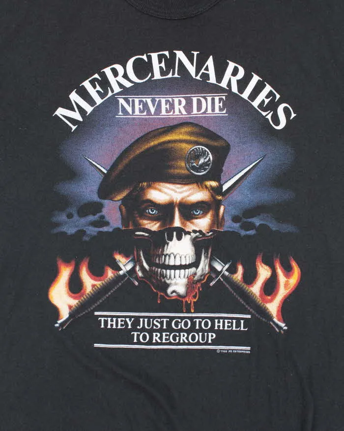 Vintage 80s Mercenaries Never Die Single Stitch T-shirt - L sold by Rokit product image thumbnail 3