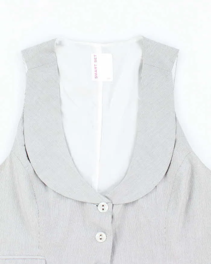 Vintage Y2k 00s Smartset Pinstripe Waistcoat - L sold by Rokit product image thumbnail 3