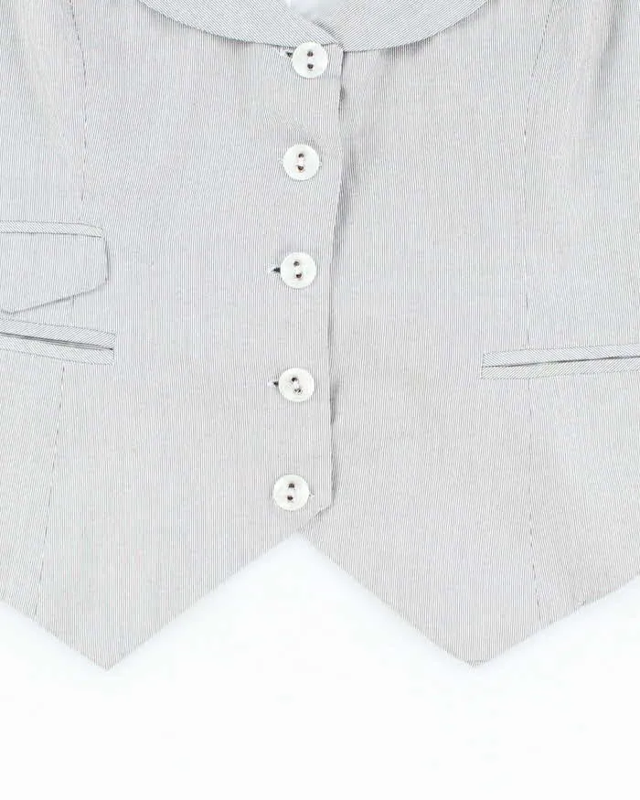 Vintage Y2k 00s Smartset Pinstripe Waistcoat - L sold by Rokit product image thumbnail 4