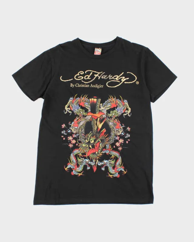 Vintage Y2K Ed Hardy Traditional Dragon Graphic T-Shirt - L made by Ed Hardy