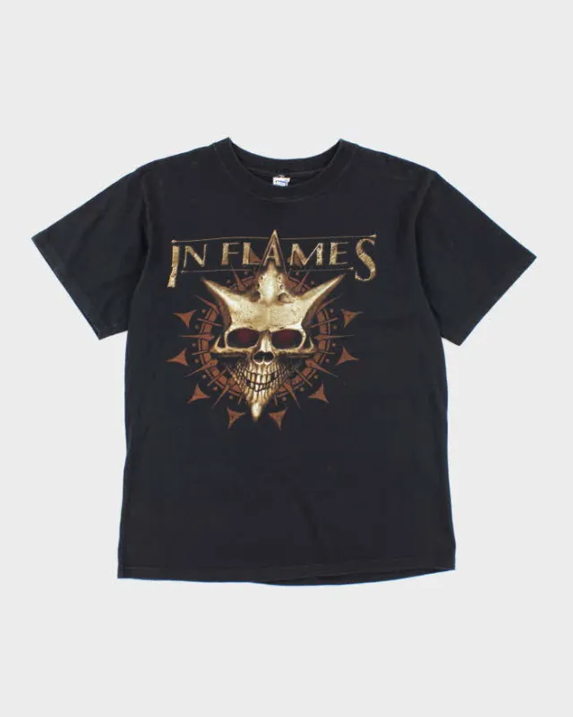 Vintage In Flames Black Short Sleeve T-shirt - M sold by Rokit
