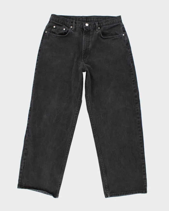 Vintage 2000's Ralph Lauren Wide Leg Dark Black Wash Jeans - W32 L29 sold by Rokit