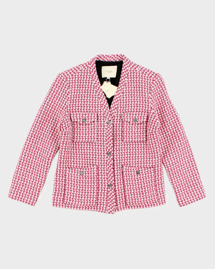 Woman's Maje Tweed inspired blazer 42/M sold by Rokit