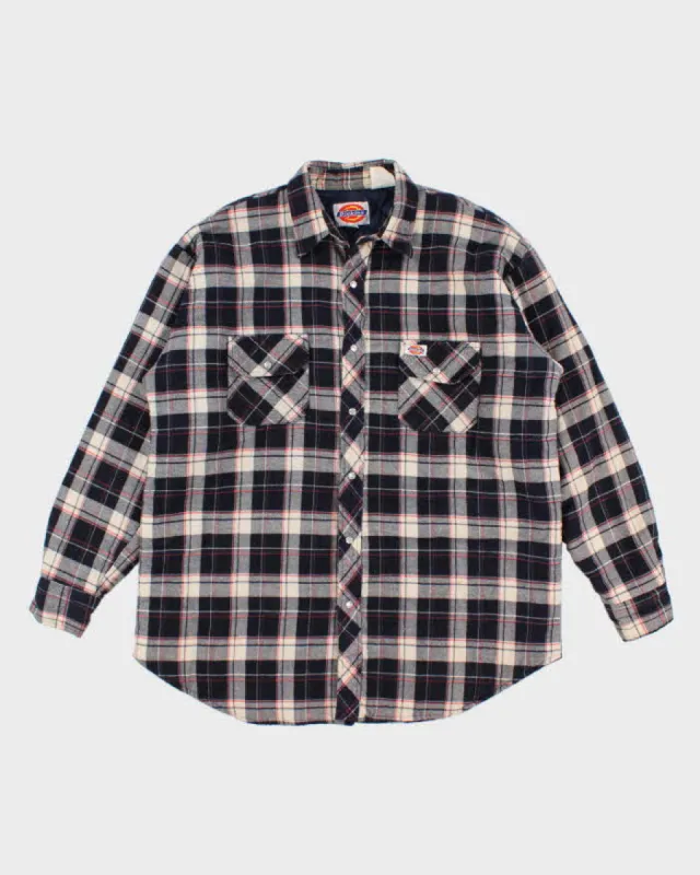 Mens Dickies Navy Flannel Over Shirt - XL sold by Rokit