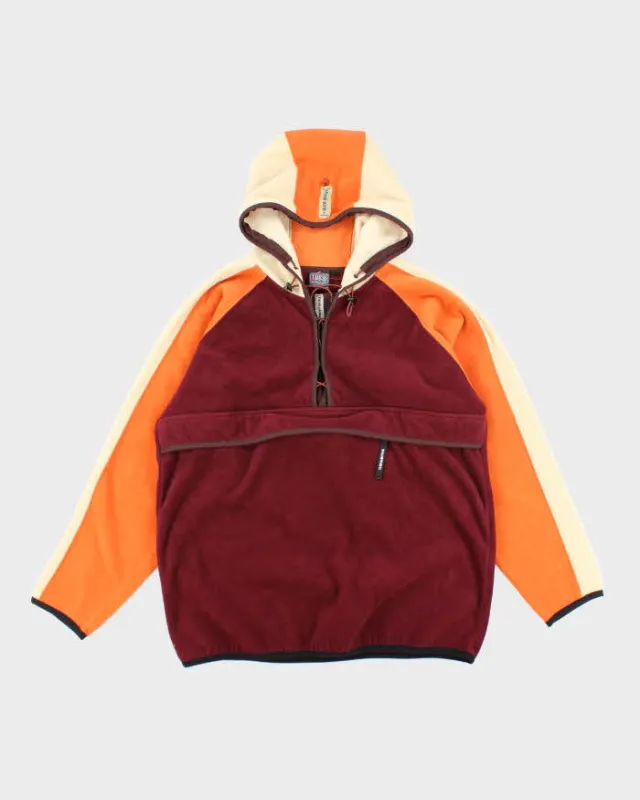 Vintage 90s Think Pink Quarter-Zip Fleece - L sold by Rokit