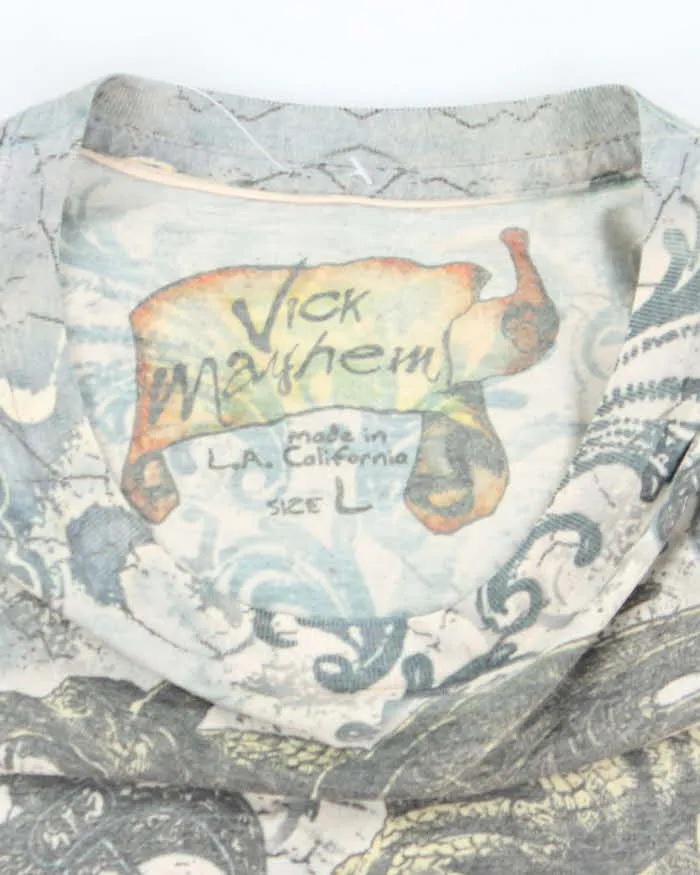 Vintage Y2k 00s Vick Mayhem All Over Print T-shirt - L sold by Rokit product image thumbnail 5