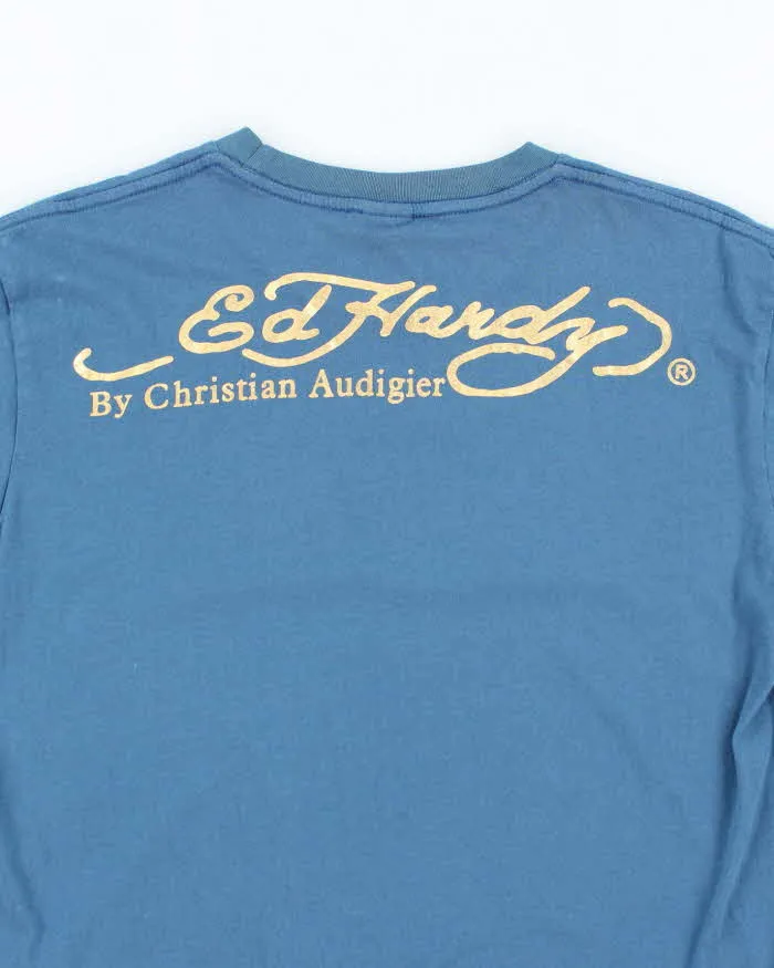 Vintage Y2k 00s Ed Hardy Rhinestone T-shirt - XL sold by Rokit product image thumbnail 4