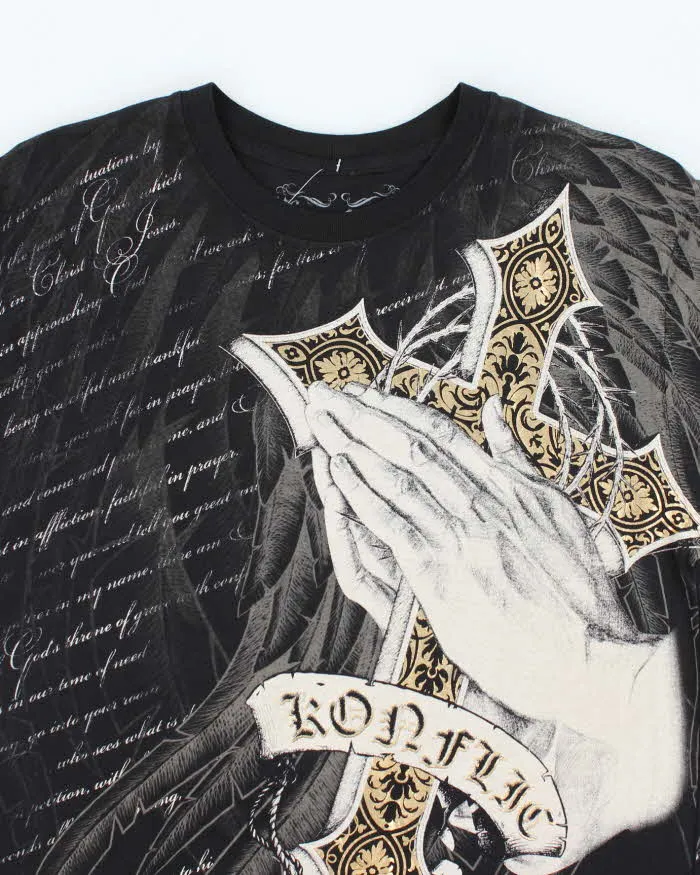 Vintage Y2k 00s Konflic All Over Print T-shirt - M sold by Rokit product image thumbnail 3