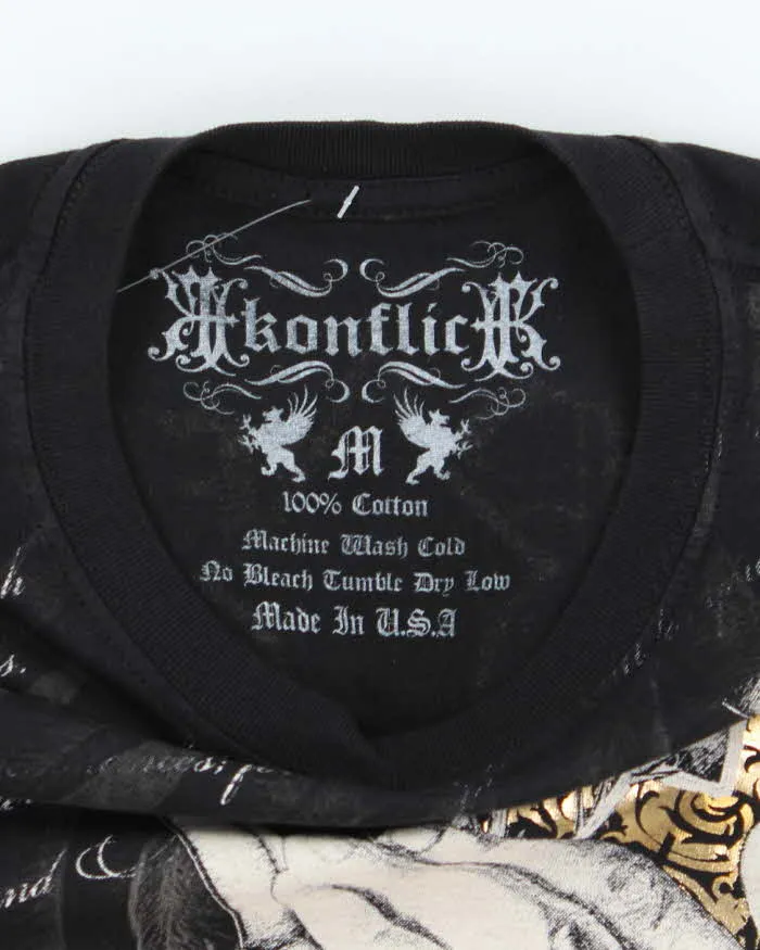 Vintage Y2k 00s Konflic All Over Print T-shirt - M sold by Rokit product image thumbnail 5