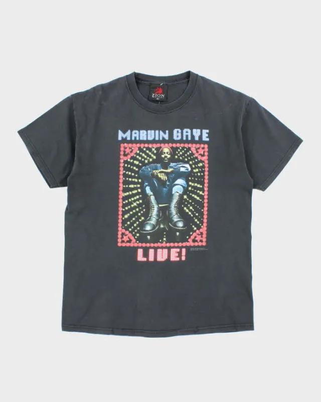 Vintage Marvin Gaye Live! 2004 T-shirt - M sold by Rokit