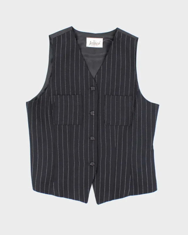 Vintage 90s Jessica Pinstripe Waistcoat - L sold by Rokit