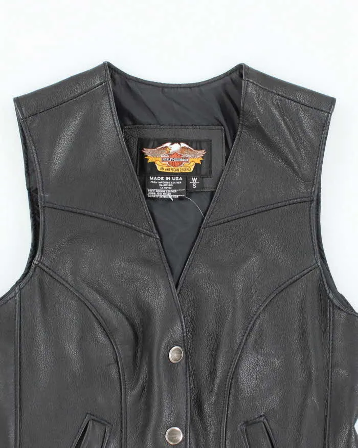 Vintage Harley Davidson Leather Waistcoat - S sold by Rokit product image thumbnail 3