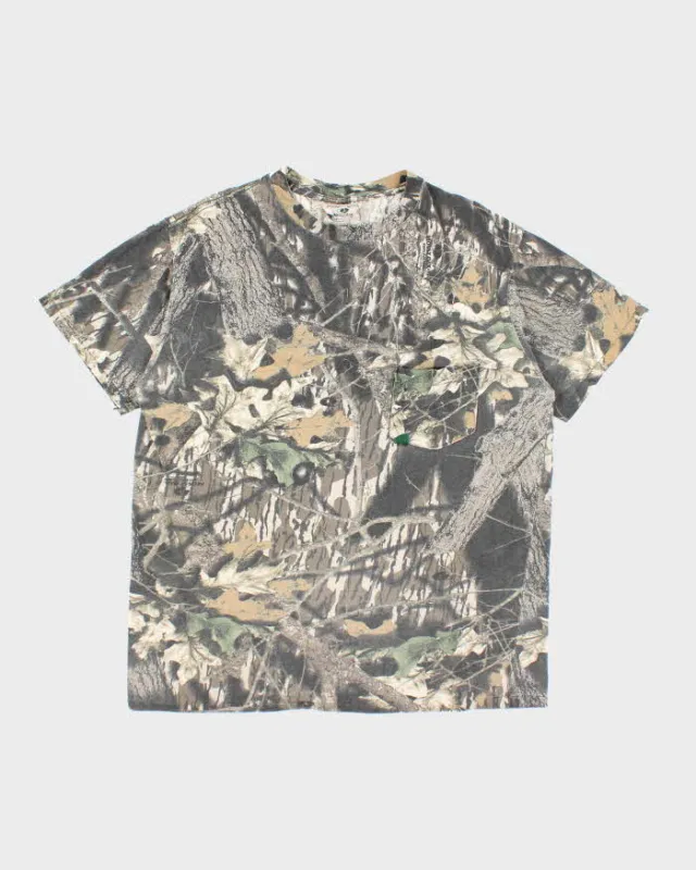 Vintage 90s Mossy Oak Camouflage Single Stitch T-shirt - L sold by Rokit