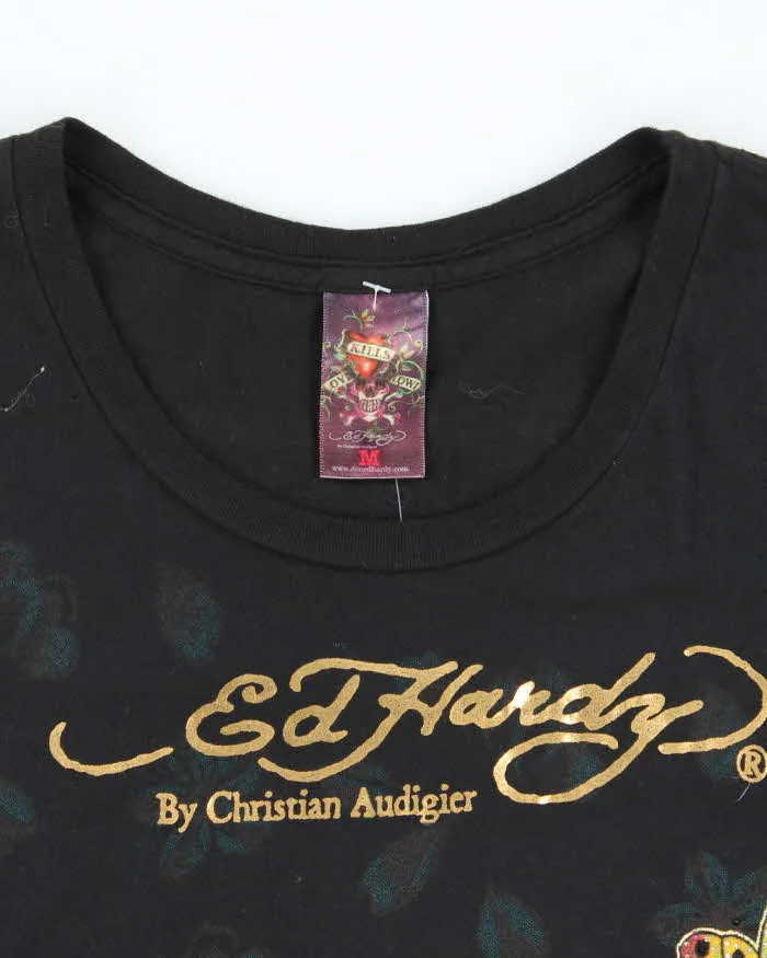Vintage Y2k 00s Ed Hardy Rhinestone T-shirt - M sold by Rokit product image thumbnail 5