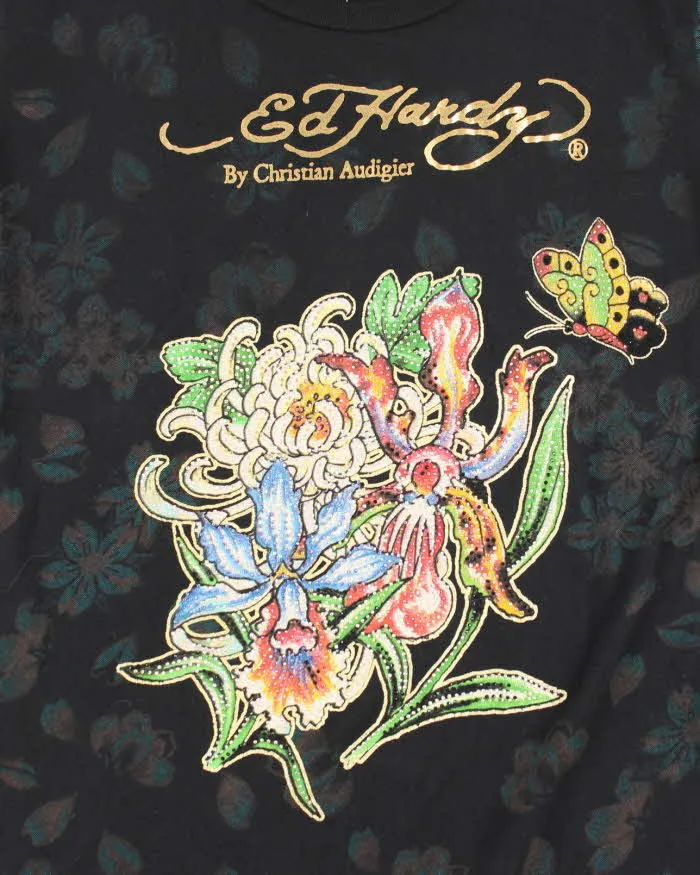 Vintage Y2k 00s Ed Hardy Rhinestone T-shirt - M sold by Rokit product image thumbnail 3