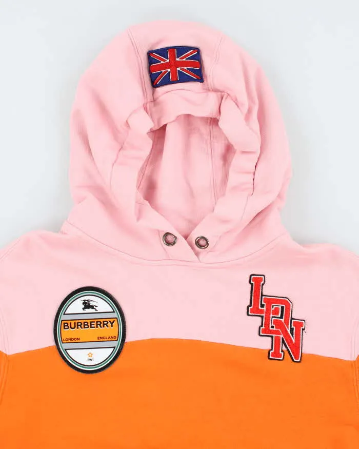 Vintage Burberry Pink & Orange Hoodie - M sold by Rokit product image thumbnail 3