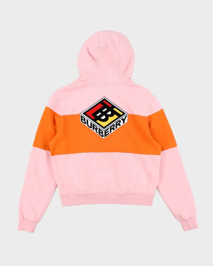 Vintage Burberry Pink & Orange Hoodie - M sold by Rokit product image thumbnail 2