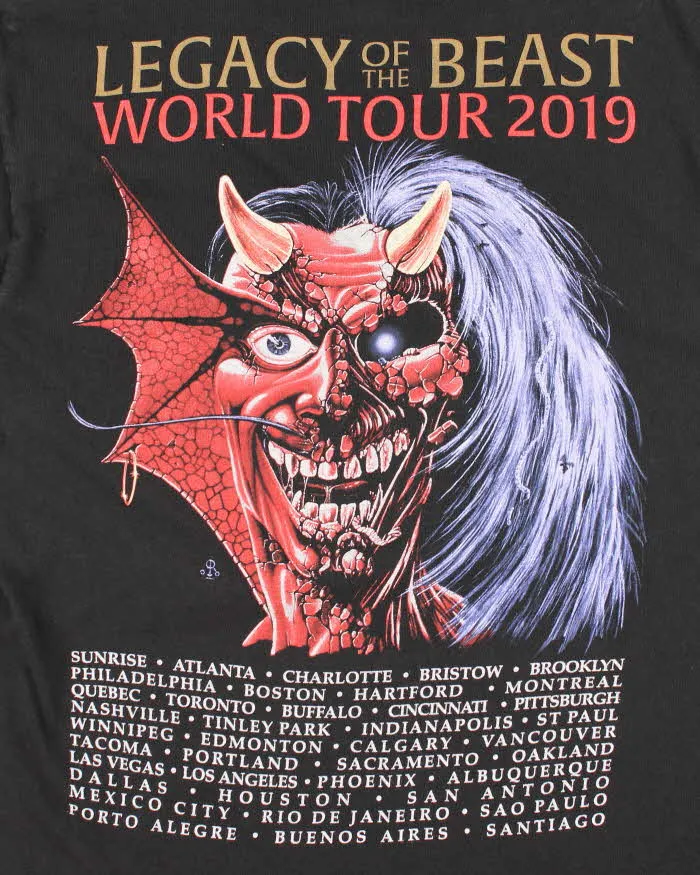 Vintage Iron Maiden Legacy Of The Beast Tour T-shirt - L sold by Rokit product image thumbnail 4