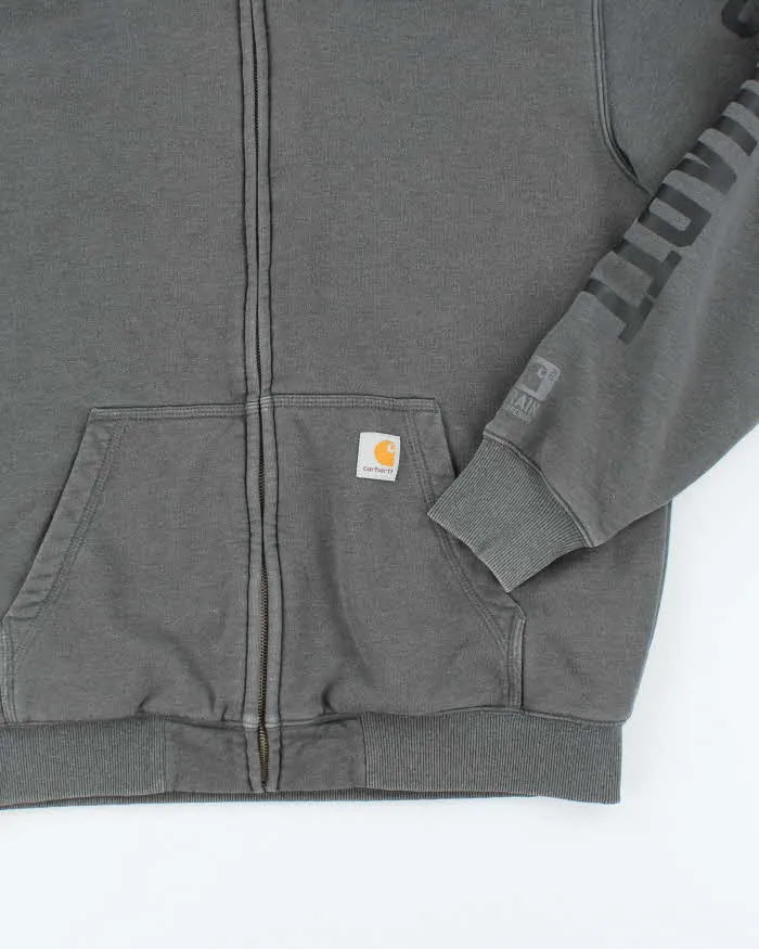 Vintage 00s Carhartt Fleece Lined Zip-Up Hoodie - M sold by Rokit product image thumbnail 4