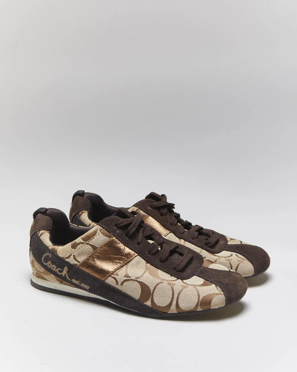 Vintage Y2k 00s Coach Monogram Trainers - UK4 sold by Rokit