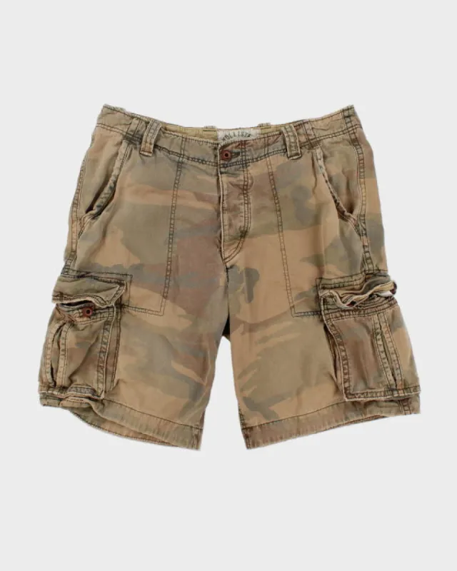 Y2K 00s Hollister Distressed Camouflage Cargo Shorts - W38 sold by Rokit