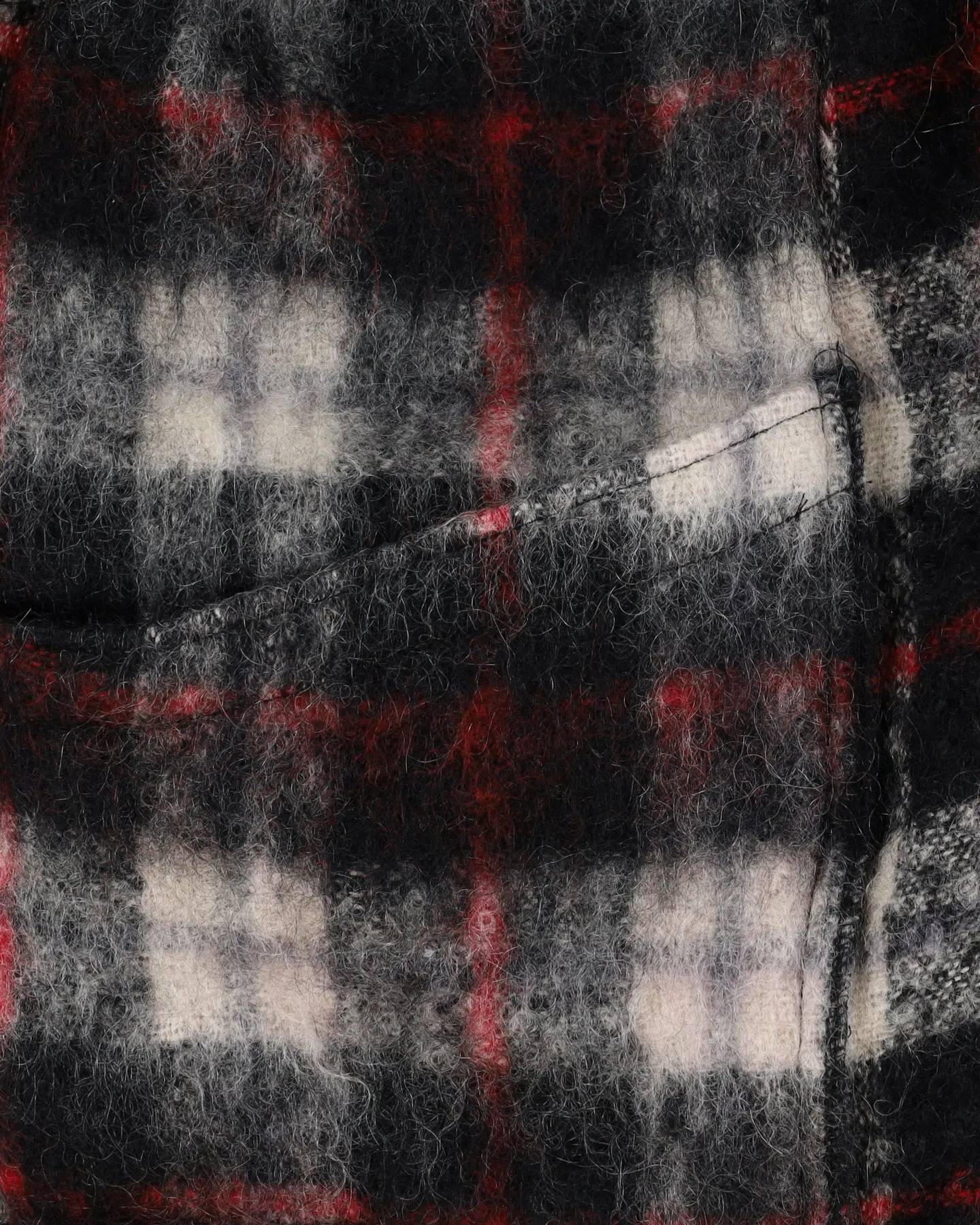 1980s Mohair And Wool Plaid Poncho - L sold by Rokit product image thumbnail 4