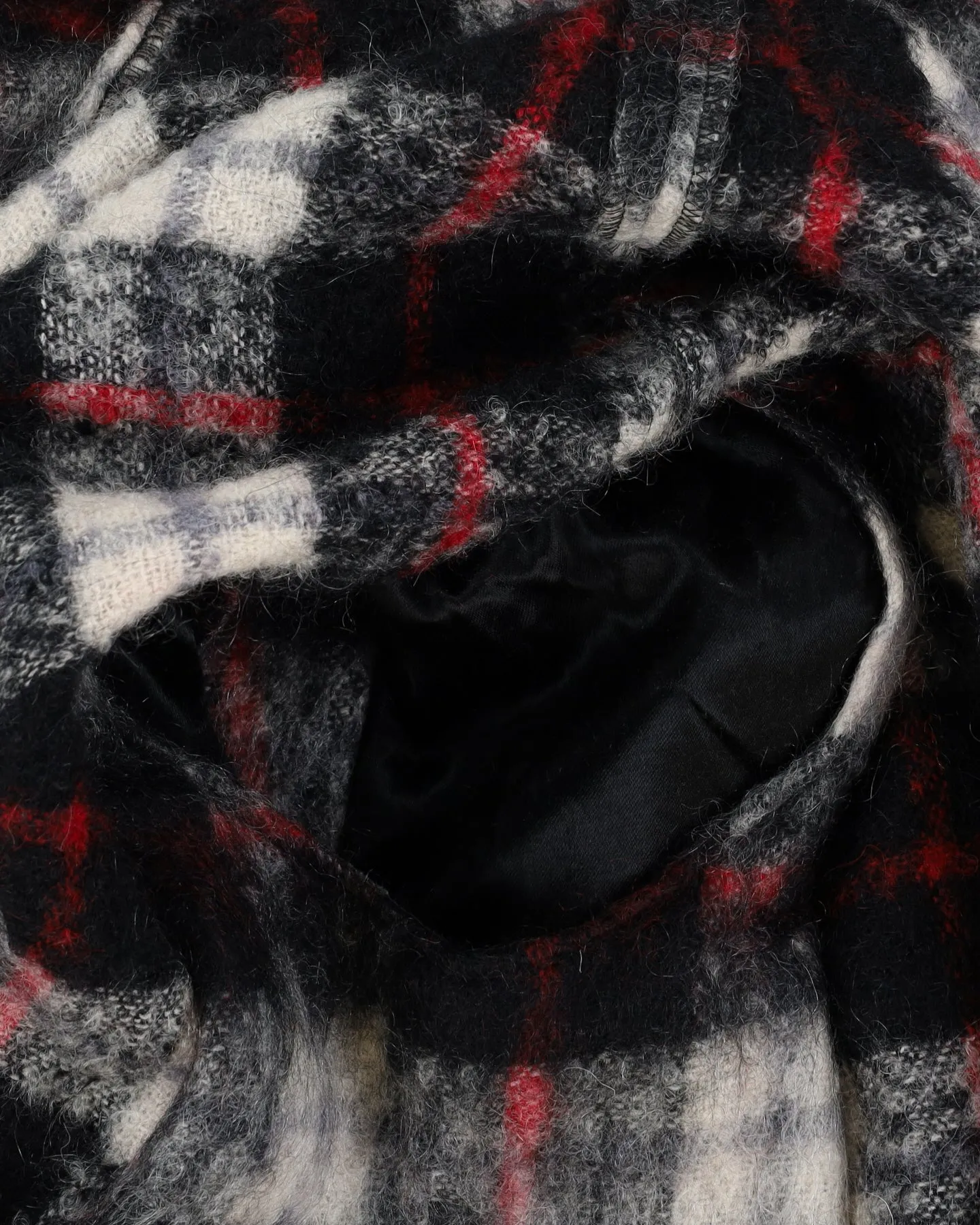 1980s Mohair And Wool Plaid Poncho - L sold by Rokit product image thumbnail 5
