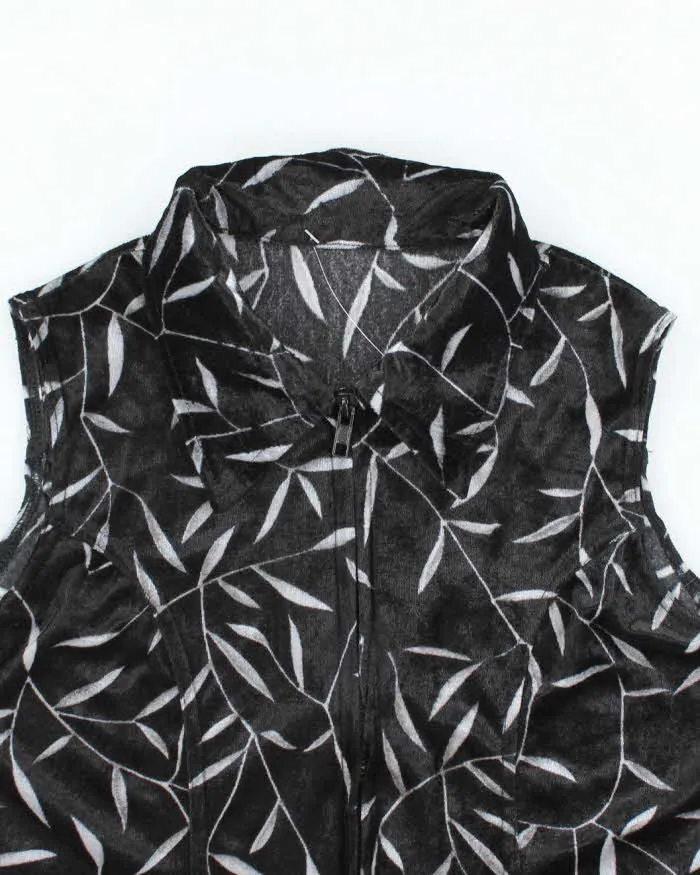 Vintage 90s Velvet Zip-Up Top - S sold by Rokit product image thumbnail 3