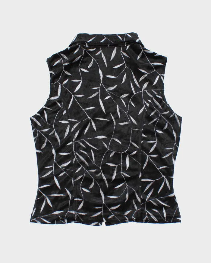 Vintage 90s Velvet Zip-Up Top - S sold by Rokit product image thumbnail 2