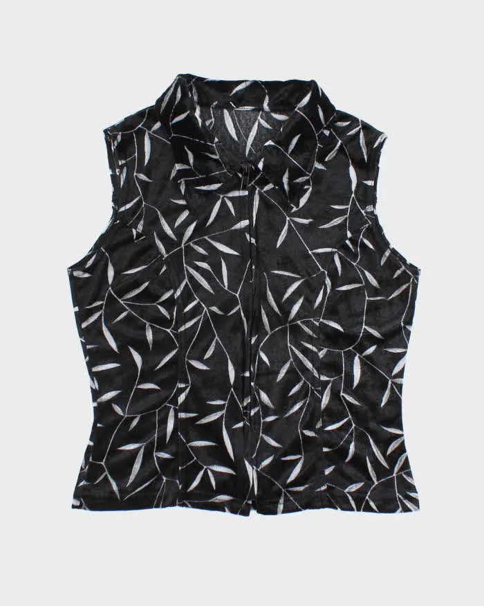 Vintage 90s Velvet Zip-Up Top - S sold by Rokit