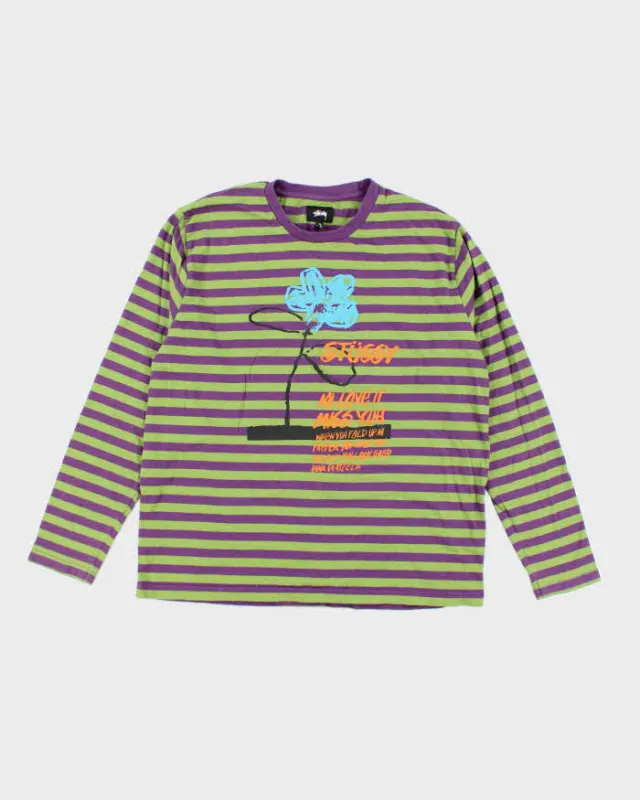 Vintage Stussy Long Sleeve T-shirt - XL sold by Rokit