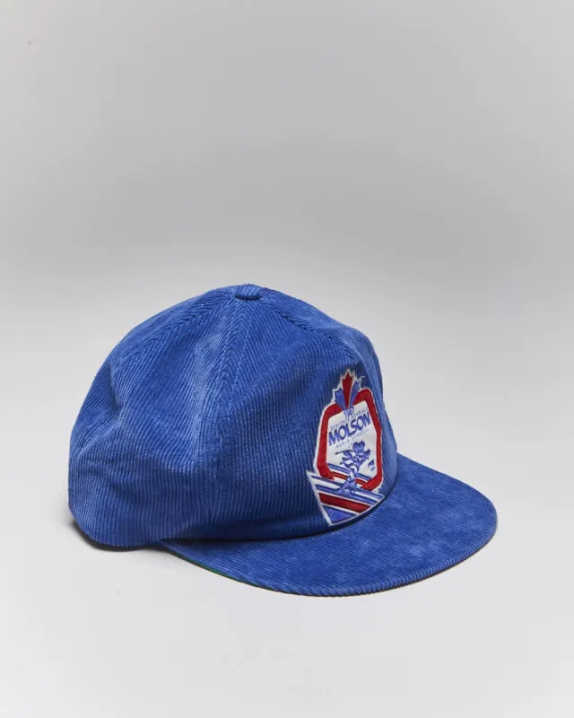 Vintage 90's Molson Skiing Corduroy Snapback Hat - OS sold by Rokit