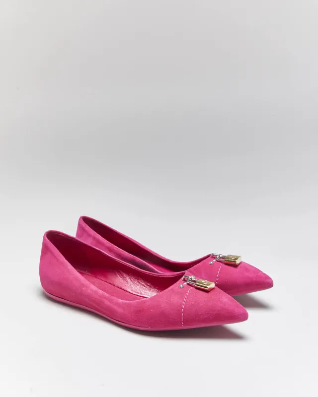 Vintage Louis Vuitton Suede Pointy Ballet Flats - UK5 sold by Rokit