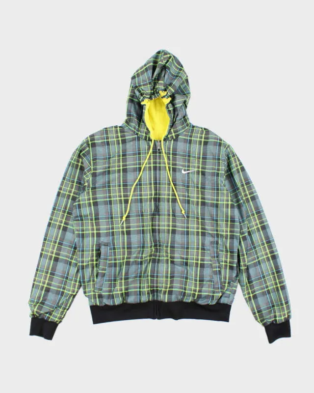 Vintage 2000s Nike Checked Reversible Waterproof Jacket - L made by Nike