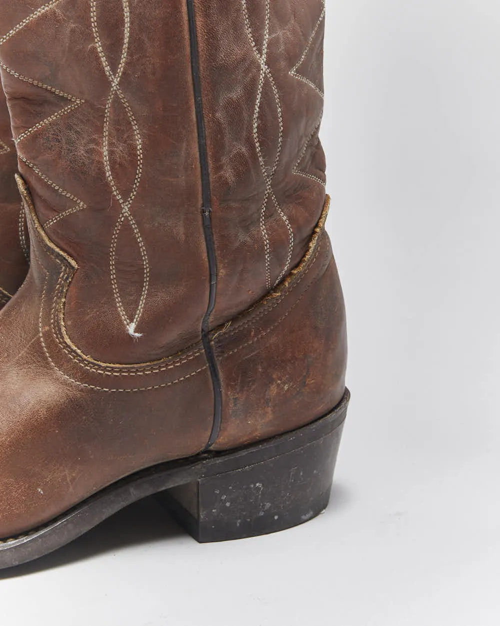 Vintage Brown Cowboy Boots - UK4.5 sold by Rokit product image thumbnail 5