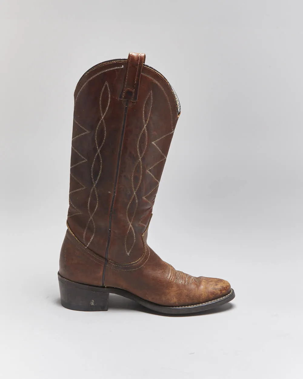 Vintage Brown Cowboy Boots - UK4.5 sold by Rokit product image thumbnail 2