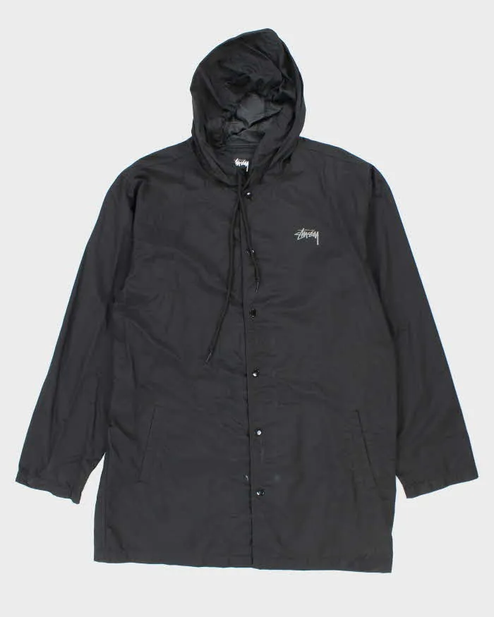 Vintage Stussy Hooded Long Waterproof Jacket - XL sold by Rokit