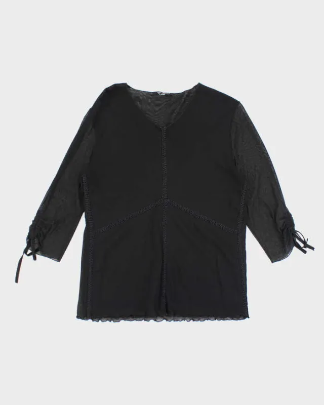 Vintage 90s Luisa Cerano Double Mesh Top - L sold by Rokit